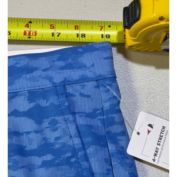 Grand Slam Mens Size 38 Blue Camo Print Golf Shorts 4-Way Stretch - Picture 4 of 12